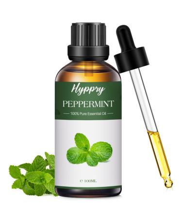100ml Peppermint Essential Oil 100% Pure Natural with Dropper - Therapeutic Grade Peppermint Oil Essential Oils for Diffuser Aromatherapy Candle Making Skin & Hair Care