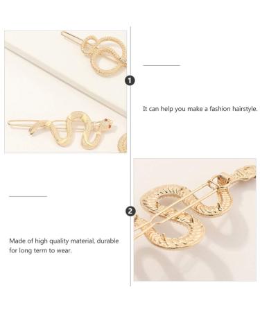 Beaupretty Vintage Snake Hair Clips - 3 Pcs Decorative Metal Barrettes for Women | Stylish Hair Accessories - Buy Online on GoSupps.com
