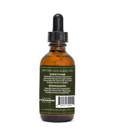 Better Man Beard Natty Musk Beard Oil | All-Natural Leave-in Conditioner | 2 oz with Therapeutic Grade Essential Oils | 100% Natural Formula - Buy Online on GoSupps.com