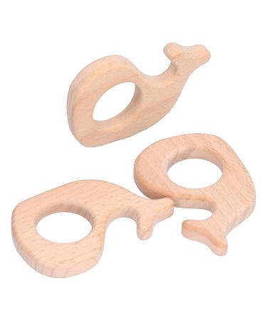 Shanrya Baby Teething Ring Set - 5pcs DIY Wooden Pacifier Chain & Childhood Disease Toys - Ideal for Jewelry Accessories - Buy Online on GoSupps.com