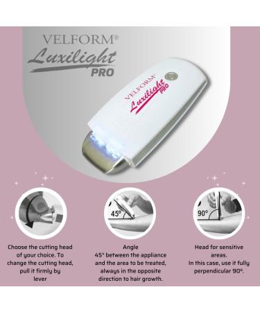 Velform Luxilight Pro - Pain-Free Body Hair Removal with Light Technology & 2 Attachments for All Areas - Buy Online on GoSupps.com