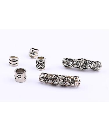 Dreadlocks Accessories Hair Jewelry - Pack of 12 Metal Dreadlocks Beads and Rings for DIY Hair Decor - Buy Online on GoSupps.com