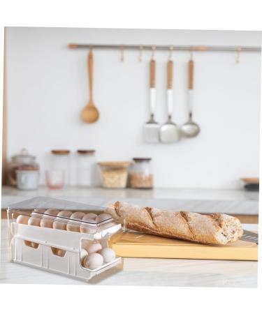 jojofuny Egg Storage Case 1pc Refrigerator Dispenser Food Holding Convenient Kitchen White Multipurpose Practical Use Holder White 30.3X16CM - Buy Online on GoSupps.com
