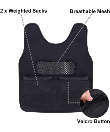 Kids Weighted Compression Vest for Autism ADHD SPD | 2lb Removable Weights | Ages 2-4 Small | Black - Buy Online on GoSupps.com