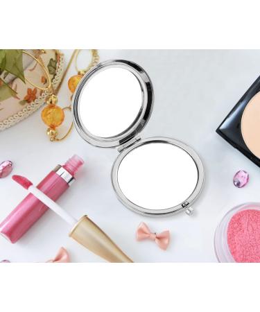 KUKEYIEE Engraved Travel Makeup Mirror - Compact Silver Cosmetic Mirror Gift for Women - Buy Online on GoSupps.com