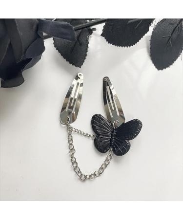 JSGHGDF Hair Clip Bobbys Clip y2kBobby y2kHairpin Butterflys Hair Clip Barrettes y2kHair Clip Y2KHair Black butterfly - Buy Online on GoSupps.com