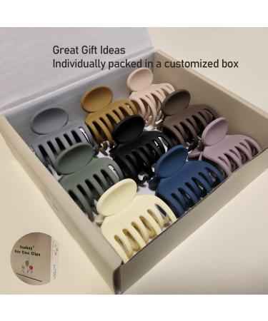 Venhay Small Double Row Hair Claw Clips - 9 Pack | Unbreakable Bendable Teeth Claw Clip for Thin Hair | Medium Matte Neutral Non-slip Design - Buy Online on GoSupps.com