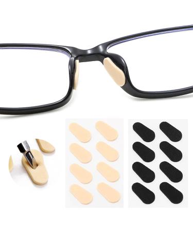 8 Pairs Glasses Nose Pads Water Drop Shape Adhesive Anti Slip Nose Pads Relieve Pressure Soft Foam Nose Pads for Eyeglasses and Sunglasses