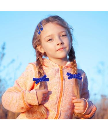 BekeCidi 20-Piece Bow Hairdress Set - Sequin Bow Clips & Rubber Bands for Girls - Blue Hair Accessories - Buy Online on GoSupps.com