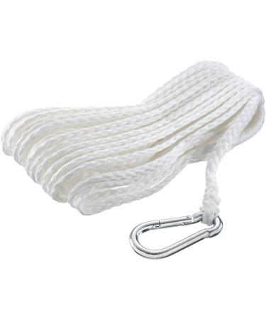 Attwood 11714-2 1/4 x 50' Hollow Braided Polypropylene Anchor Line - White - Buy Online on GoSupps.com