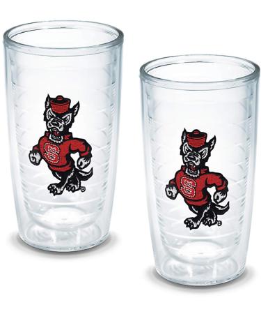 Tervis Made in USA Double Walled North Carolina State Wolfpack Insulated Tumbler Cup Keeps Drinks Cold & Hot, 16oz 2pk, Wolf North Carolina St Wolfie 16-Ounce Set of 2