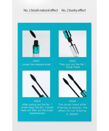  QYKKZAYQ Dual action mascara - volume curl lengthening waterproof smudge-proof 2-in-1 mascara essential for beginners! - Buy Online on GoSupps.com
