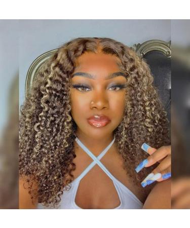 ISEE 22 Ombre Highlight Lace Front Wig - Human Hair, Pre Plucked, Kinky Curly, 180% Density - Buy Online on GoSupps.com