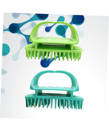 Iwowhero 2 Shampoo Brush - Silicone Scalp Massager for Women | Cleansing Comb | 11x6cm | Green - Buy Online on GoSupps.com
