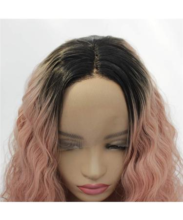 Buy Fluffy Gradient Color Long Curly Corn Hair Wig - Front Lace Chemical Fiber Wig for All Occasions - Buy Online on GoSupps.com