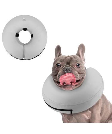Supet Rewrise dog leak protection for protective collar dogs soft collar dogs after op inflatable fragrance for dogs gray xl xxl: neck circumference: 45.6-58.4 cm gray