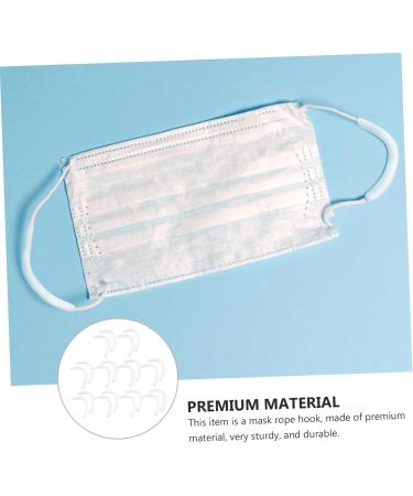 Gatuida 10 Pairs Anti-Snag Ear Hooks & Mask Covers | Soft Ear Loop Protectors for Facial Masks | Comfortable Ear Protection | 10x3cm White Rubber Tabs - Buy Online on GoSupps.com