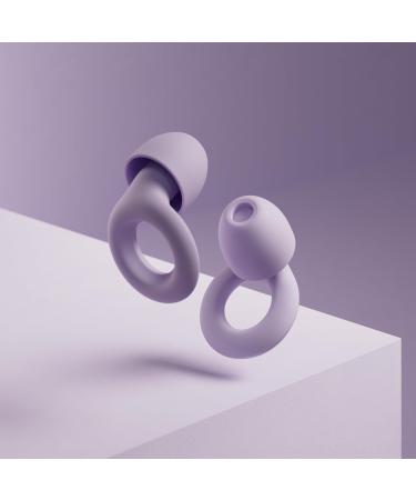 Loop Quiet Earplugs for Sleeping - Soft Reusable Silicone Hearing Protection with 8 Attachments (XS/M/L) - SNR 24DB & NRR 14 - Perfect for Travel & Concentration - Violet - Buy Online on GoSupps.com