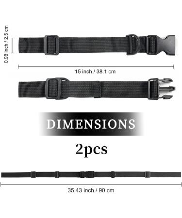 BZKSER Adjustable Chest Strap Backpack - Quick Lock Belt for Jogging & Hiking - 2 Pieces - Black - Buy Online on GoSupps.com