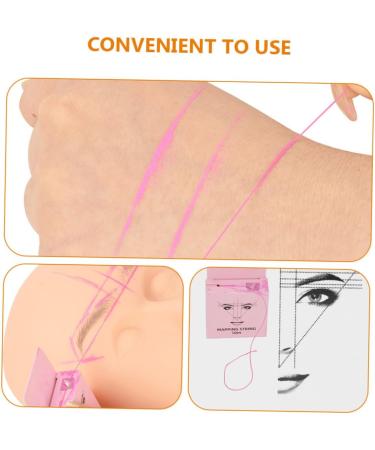 NOLITOY Eyebrow Measuring Tool Brow Map Line Eyebrow Corrector Positioning Ruler Wire Box Draw a Line 4.6x1.8x7.5cm Pink - Buy Online on GoSupps.com