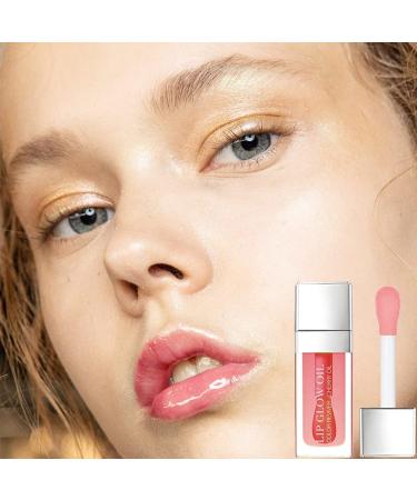 Plumping Lip Oil Glitter Gloss - Hydrating Tinted Pink Lip Care for Women - Buy Online on GoSupps.com