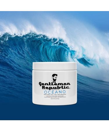 Gentlemen Republic 16oz Oceano Gel - Strong Hold & High Shine Hair Gel for All Hair Types Alcohol-Free Professional Formula - Buy Online on GoSupps.com