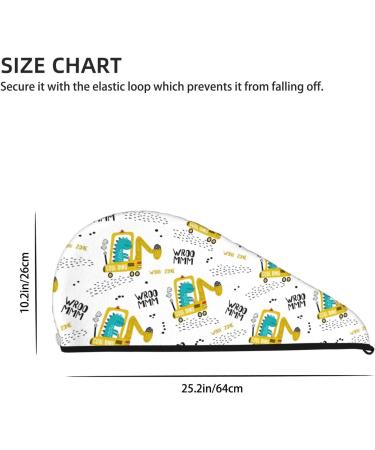 Fast-Drying Dinosaur Hair Towel Wrap | Button Towel Turban for Quick Hair Drying - Buy Online on GoSupps.com