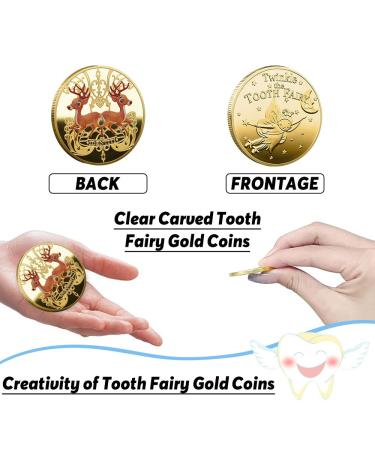 Palwin 12 Tooth Fairy Coins - Unique Patterns Goldtaler Souvenirs for Kids - Perfect Gift for Boys & Girls - Buy Online on GoSupps.com