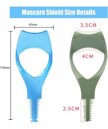 3in1 Eyelashes Tools Mascara Shield Applicator Guard 3pcs Conversatioy Mascara Applicator Lash Mascara Shield Makeup Cosmetic Lash Guard (Green) - Buy Online on GoSupps.com