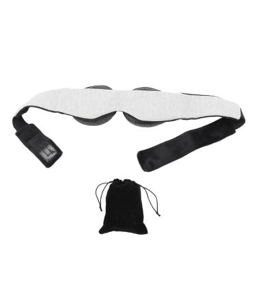 Memory Cotton 3D Contoured Eye Patch Light Blocking No Pressure Movable Eye Pad for Sleep Yoga Meditation Grey