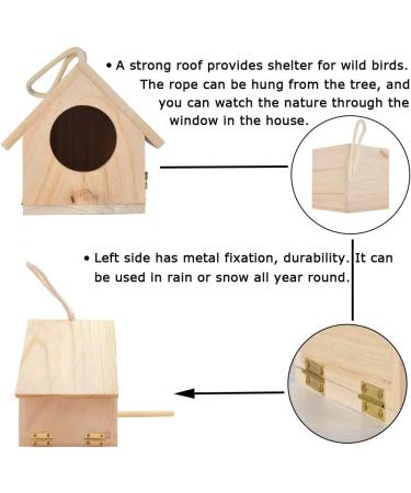 Tfwadmx Wooden Hanging Birdhouse for Garden Decor - Ideal Nest Box for Wren, Swallow, Sparrow, Hummingbird, Finch, Throstle - Buy Online on GoSupps.com