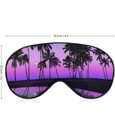 Tropical Night Seashore Sleep Mask - Adjustable Blindfold for Sleeping & Travel - Buy Online on GoSupps.com