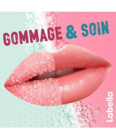 LABELLO Moisturizing Lip Scrub Stick (1 x 5.5 ml) Lip Exfoliator with Sugar Particles Nourishing Lip Care with Organic Aloe Vera & Vitamin E - Buy Online on GoSupps.com