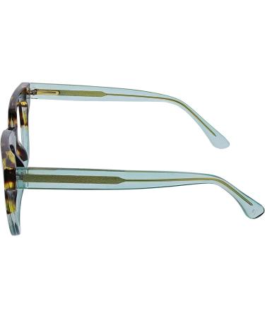 Peepers Women's Showbiz Square Blue Light Blocking Reading Glasses Tortoise/Green 50mm 1.5x - Buy Online on GoSupps.com