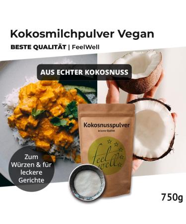 Coconut Milk Powder Vegan 750g - Dried Coconut Milk for Smoothies & Cooking | Eco-Friendly & Delicious - Buy Online on GoSupps.com