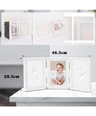 Bizcasa Baby Footprint Set & Handprint Frame - 3 in 1 Baby Picture Frame for Photos Gifts & Keepsakes | Perfect Baby Shower & Newborn Gift - Buy Online on GoSupps.com