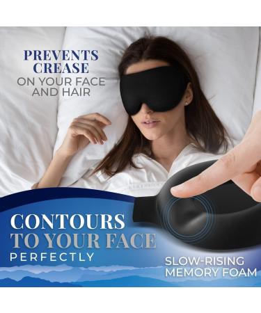 Buy Sleep Mask 2 Pack - Patented Contoured Eye Masks for 100% Blackout Zero Pressure Comfort - Ideal for Men & Women - S2 Black - Buy Online on GoSupps.com