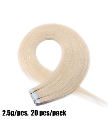 Elailite Invisible Tape In Extensions - Real Remy Human Hair 20 Pieces 55cm 50g #70 Bleached White - Premium Quality Hair Extensions - Buy Online on GoSupps.com