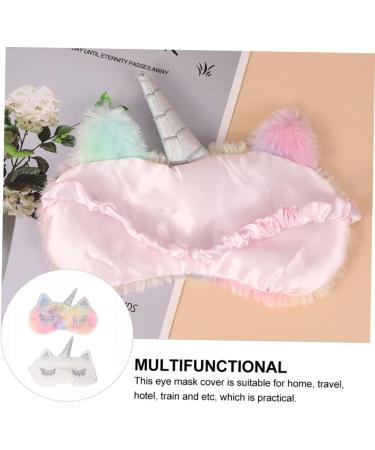 2 pi ces Masque de Sommeil Peluche Cache Oeil Mignon Forme de Licorne Masque de Nuit Doux et pour Adultes pour Voyage et D tente - Buy Online on GoSupps.com
