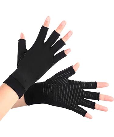 Arthritis Gloves Relief Rheumatoid Pain Carpal Tunnel Computer Typing Compression Gloves Daily Work Hand Joint Pain Relief Black L Black Large