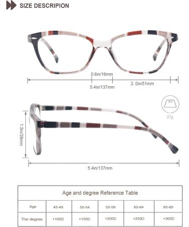 HEEYYOK Women's Cat Eye Reading Glasses - Colorful 4 Pack Lightweight & Comfortable Fit 1.75 Diopters - Trendy & Funky Design for International Shipping - Buy Online on GoSupps.com