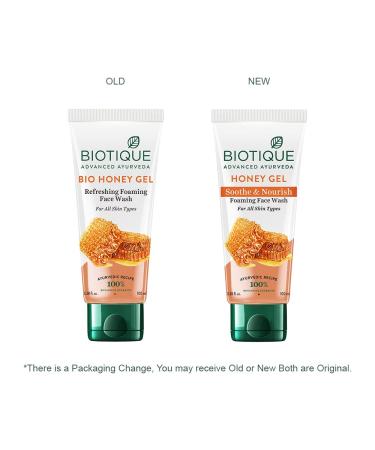 Biotique Bio Honey Gel Foaming Face Wash 150ml - Refreshing Cleanser for All Skin Types Brightens Complexion & Boosts Skin Tone - Buy Online on GoSupps.com