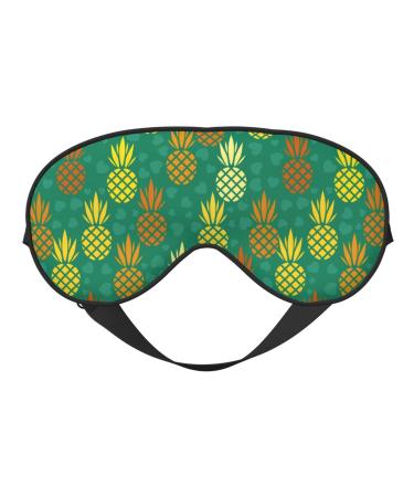 Pineapples1 Sleep Mask Double-Sided Eye Mask Soft Adjustable Sleeping Eye Covers for Sleeping Perfect Shading Reduce Eye Edema