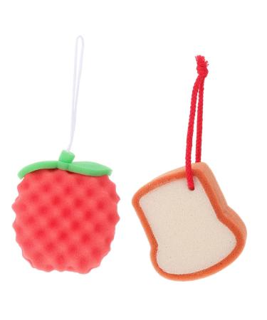 FRCOLOR Body Sponge Bath Sponge exfoliating Pads Sponge Newborn Bath loofah Bath sponges Bath sponges for Shower Body wash Soft Bath Sponge Brush Child Kids Bath Scrubbers 17x14x4.5cm