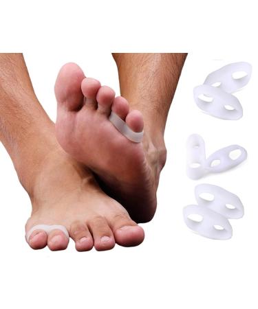 6 silicone toe separators toe corrector little toe protectors for hallux valgus hammer toe foot pain