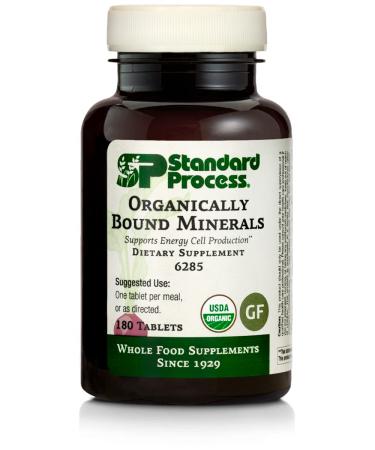 Standard Process Organically Bound Minerals - Whole Food Nervous System Supplements, Iodine Supplement and Thyroid Support with Alfalfa and Kelp - 180 Tablets