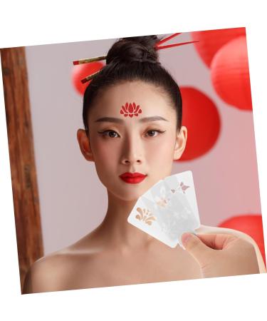 VINTORKY 1 Set Hanfu Forehead Patch Face Paint Chinese Makeup Palette Painting Stencils White Pvc - Buy Online on GoSupps.com