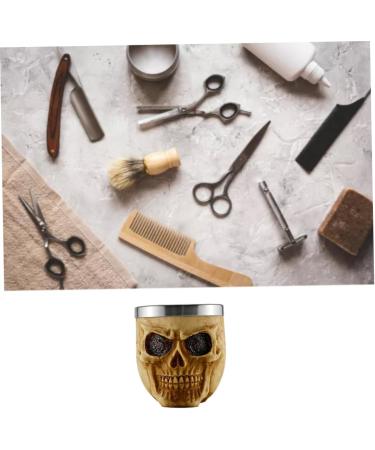 Skull Foam Bowl Stainless Steel Shaving Bowl Foaming Soap Bowl Men's Facial Cleansing Skull Beard Soap Foam Bowl Facial Hair Beard Brush Mug Skull - Buy Online on GoSupps.com