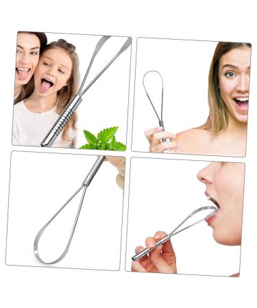 GLEAVI Stainless Steel Tooth Scraper Brush - Adult & Child Mouth Cleaner for Fresh Oral Hygiene | International Shipping Available - Buy Online on GoSupps.com