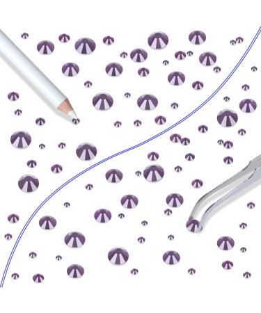 LPBeads 6000 Pieces Tanzanite Non Hotfix Rhinestones 6 Sizes Round Crystal Glass Flat Back Rhinestones with Tweezers and Picking Pen for Nail Art Crafts Clothes Bags DIY - Buy Online on GoSupps.com